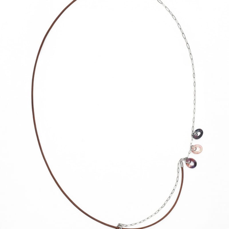 KIMZISU Stone Combi Necklace - Anchor _ BROWN