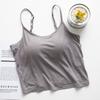 Women's Wear with Breast Pad Cup One Body Yoga Exercise Base Short Halter Vest Top