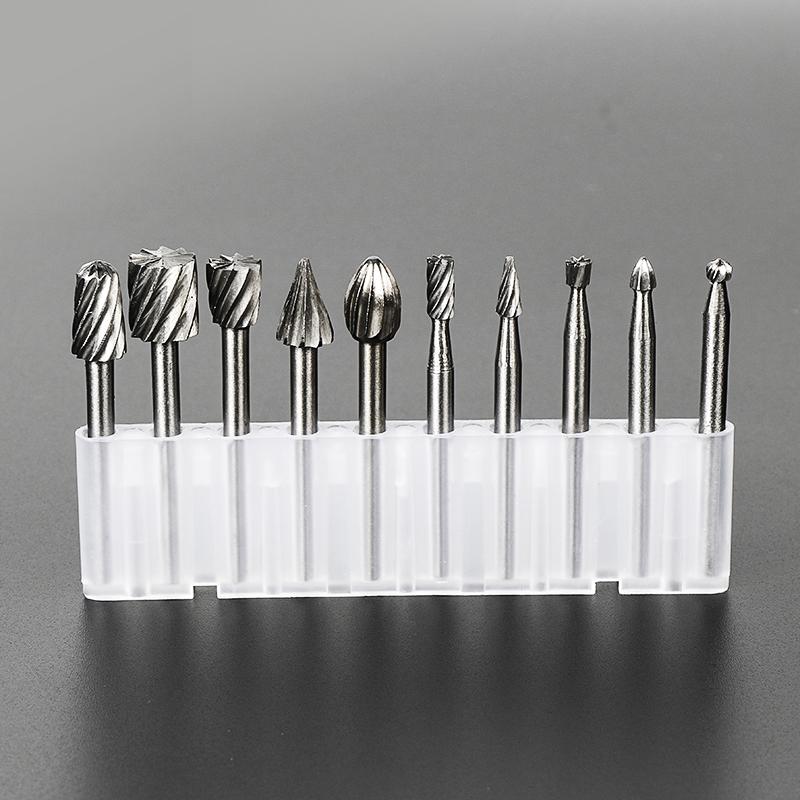 10Pc HSS Router Carbide Engraving Bits & 10Pcs Router Bit 1/8"(3mm) Shank for Rotary Tools for DIY Woodworking Carving Engraving