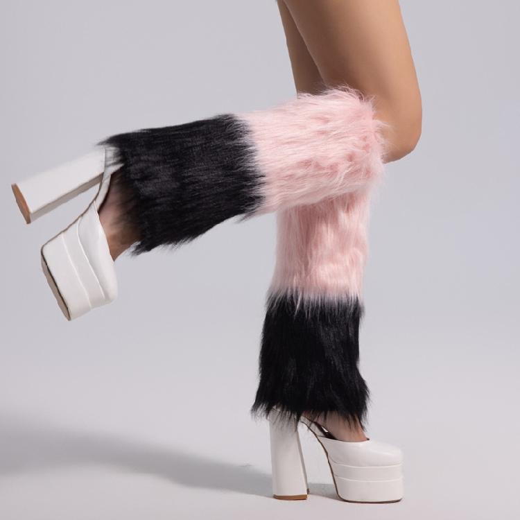Faux Furs Leg Warmer Winter Warm Furs Boot Cuffs Cover,Party Costumes Shoe Cover