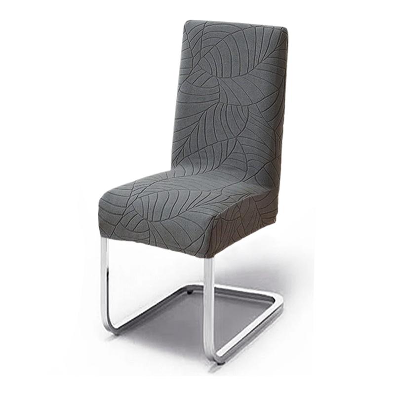 Coprisedia Jacquard a Foglia Premium 1/2/4/6 Pezzi Coprisedile Solido per Sedia Protezione Sedia in Spandex Cucina Sala da Pranzo Casa Ristorante