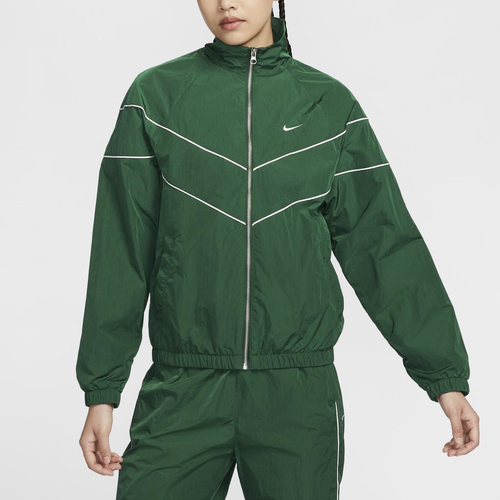 Nike Nsw Nk Wr Wvn Uv Fz Comfortable Stand Collar Color Block Jacket Women Jacket Green FV6305300