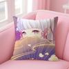 Genshin Impact Kamisato Cushion Cover Natural Linen Pillow Case DoubleSided Print Decorative Sofa Pillowcase Home Decor Gift