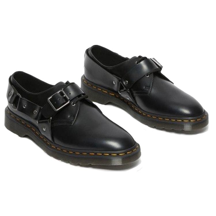 New Dr.Martens Henree Polished Smooth Leather Buckle 'Black' 27488001
