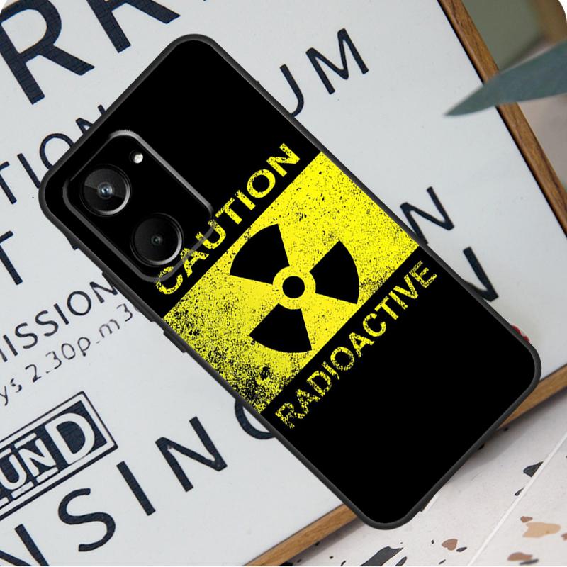 Nuclear Radiation Warning Sign For Realme C31 C33 C35 C51 C53 C55 C67 GT5 GT Neo 6 9 10 11 12 Pro Plus C21Y C25s C30 Case