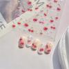 Süßer Gelee Rote Kirsche Nagelkunst Aufkleber Prägung Mädchen Frauen Selbstklebend Nagelaufkleber Neujahr Weihnachten Maniküre Abziehbilder Geschenk