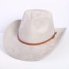 Popular European and American Classic Suede Western Cowboy Hat Men's and Women's Fashion LO Style Peach Heart Cowboy Hat