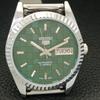 JAPAN VINTAGE SEIKO 5 AUTOMATIC REFURBISHED MENS GREEN DIAL WATCH a440336-4 Sk-a440336
