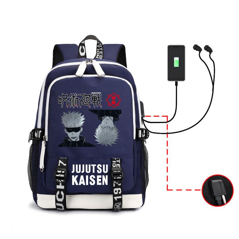 Spell Return Backpack Male Animation Headphones School Bag Usb Charging Large Capacity Backpack Pattern