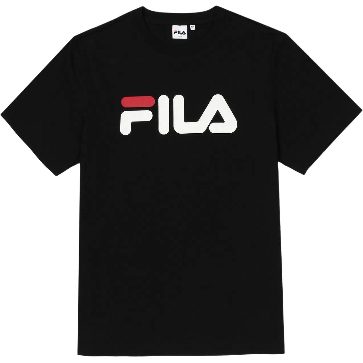 FILA T Shirts Unisex Black Crew Neck Moderate FS2RSF2120X-BLK- 90