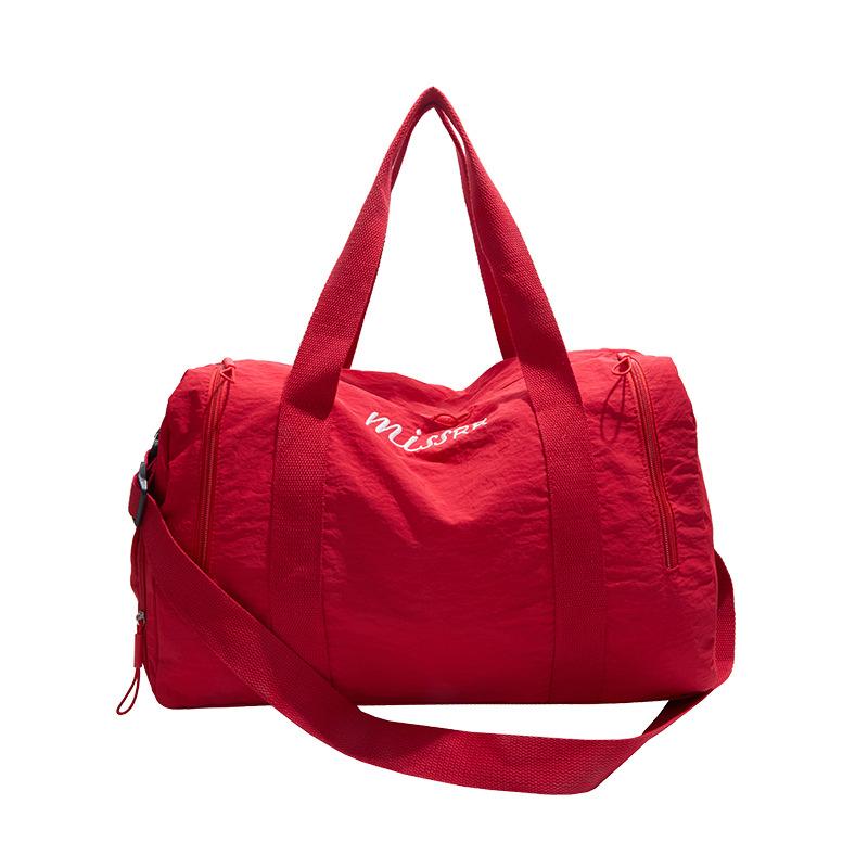 

Summer High Value Large Capacity Short Trip Bag Outdoor Leisure Light Fitness Yoga Training Boarding Luggage красный