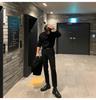 Men's Korean Style Loose Fit Knit High-Neck Long Sleeve Sweater for Autumn and Winter