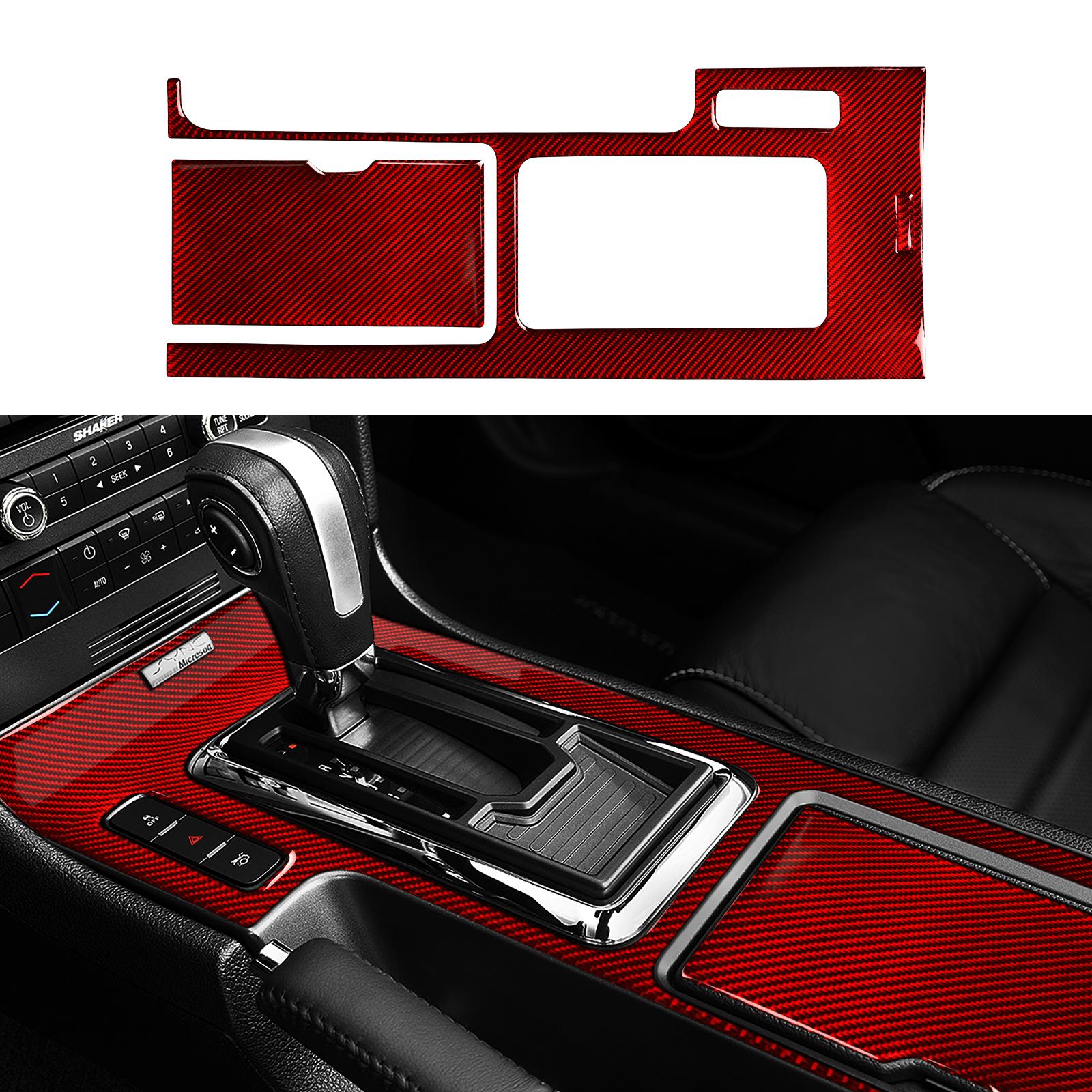 

Для Ford Mustang 2009-2014 Аксессуары Центральная консоль автомобиля Коробка передач Коробка передач Наклейка Наклейка Наклейка из углеродного волокна Внутренняя отделка