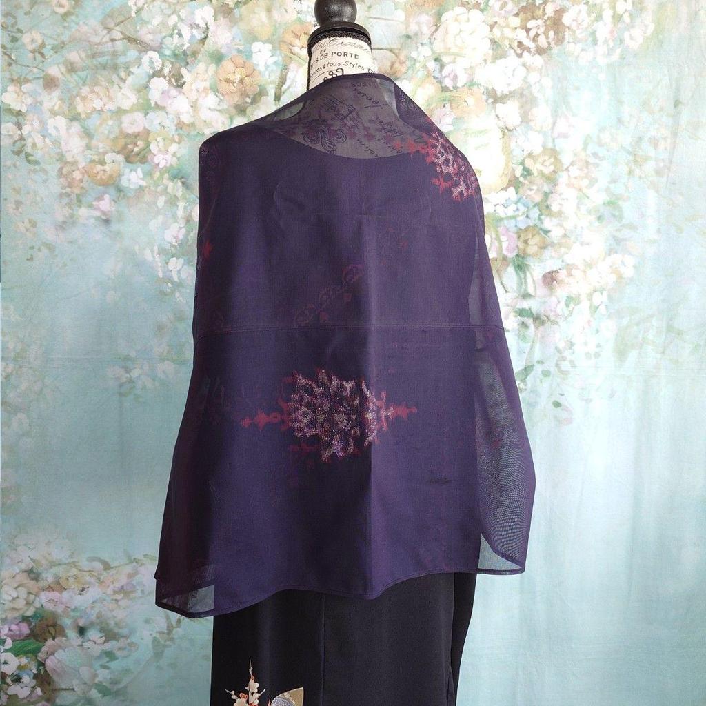 Used t48 stall bolero 2way kimono remake pure silk stall bolero gauze margaret kimono