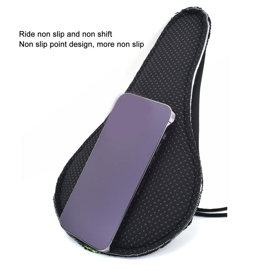 Bike Seat Cover Memory Foam Grey Black Soft Bicycle Saddle Pad for Bike Men Women