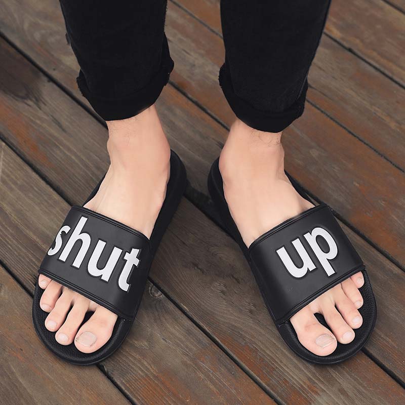 Light Weight Men Slider Slippers Fashion Casual Shoes Non-slip Slides Bathroom Summer Sandals Soft Sole Flip Flops Men