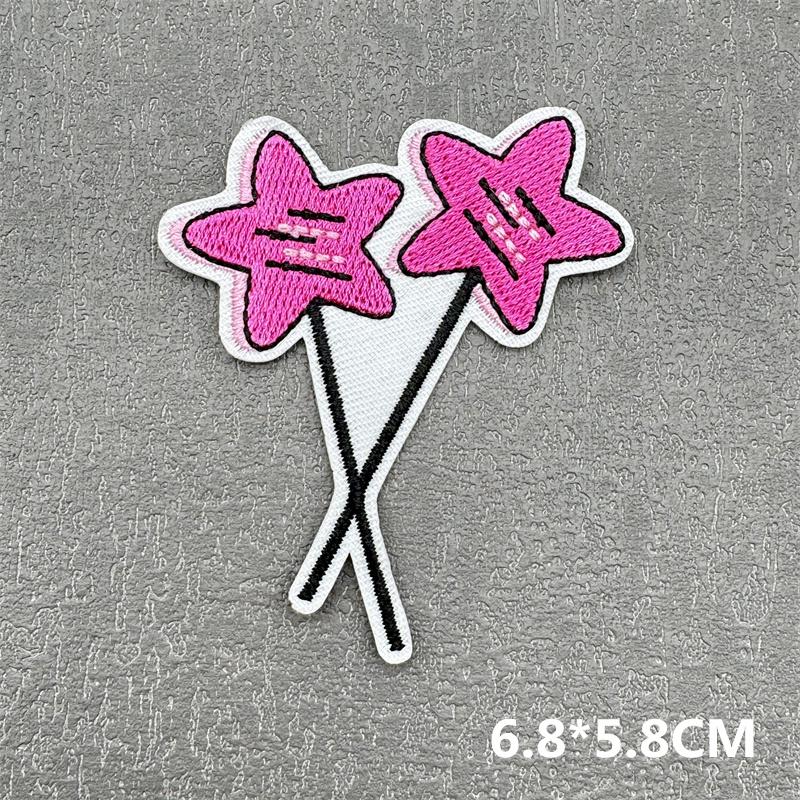 Cute Cartoon Small Embroidery Patches For Clothing Candycherry Patch Iron On Patches On Clothes Fusible Patch Stickers Badges
