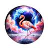 Dreamy Flamingo Starry Sky Pattern Car Tire Cover - Premium Polyester Dustproof, Sunproof, Wear-Resistant Spare Tire Cover - SU