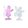 Pack of 3 Hummingbird Dragonflies Girl Themed Silicone Molds Double Hole Pendant Craft Tool for Creative Art Projects