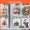 Cling Static Christmas Sticker Snowman Christmas Tree Decor Set Festive Display