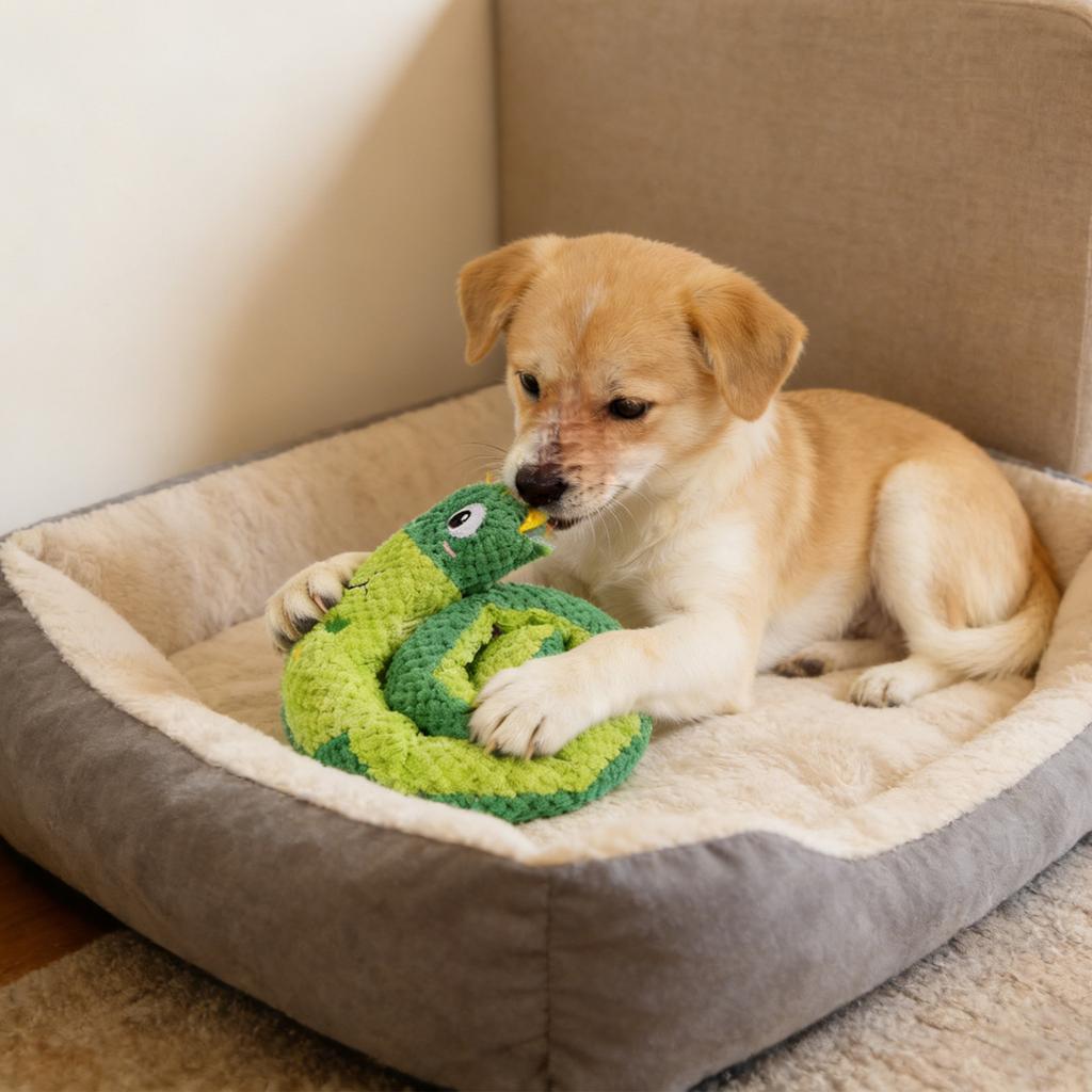 Interactive Dog Snuffle & Dispensing Toy Resistant Plush Chew Toy With Squeaker, Boredom Relief Sniffing Toy For Small/Medium Dogs