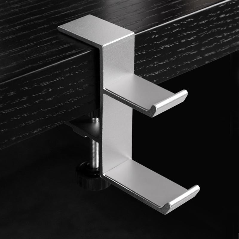 Aluminum Alloy Headphone Stand Display Holder Rack Clip on Designing for Desk Space Saving and Easy Installation