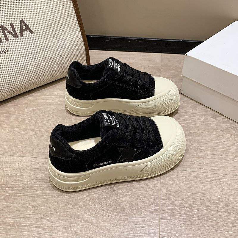 Platform-soled Star Board Shoes Women's 2025 Autumn and Winter New Velvet Warm Versatile Casual Sports Shoes Ins Tide