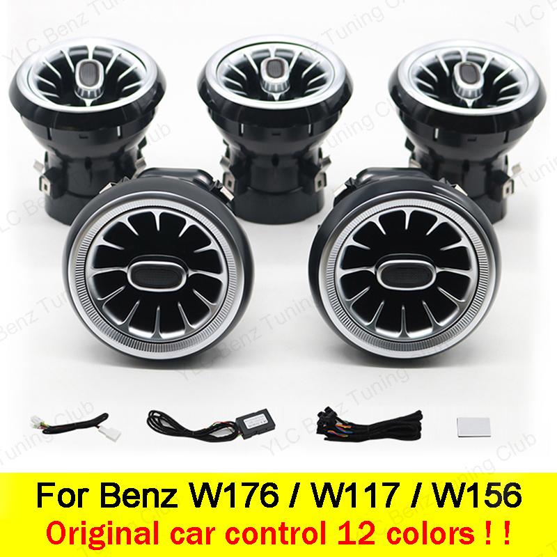 For Mercedes-Benz A CLA GLA W176 W117 W156 Ambient Light Kit Turbine Air Vent 64 Colors Light