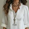 2026 Spring/Summer Fashion Lace Embroidery Cotton Linen Long Dress