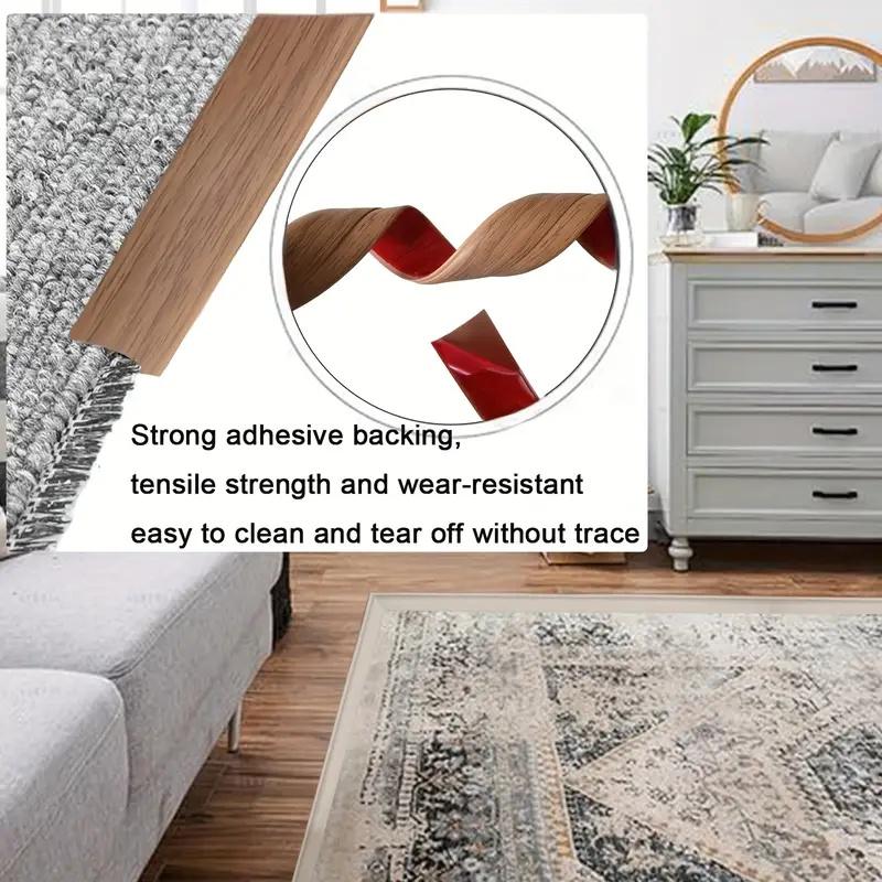 1PC 118.11in Indoor Flooring Transition Carpet Edge Strip Multi-surface Compatibility Seamless Flooring Transition Traction Enha