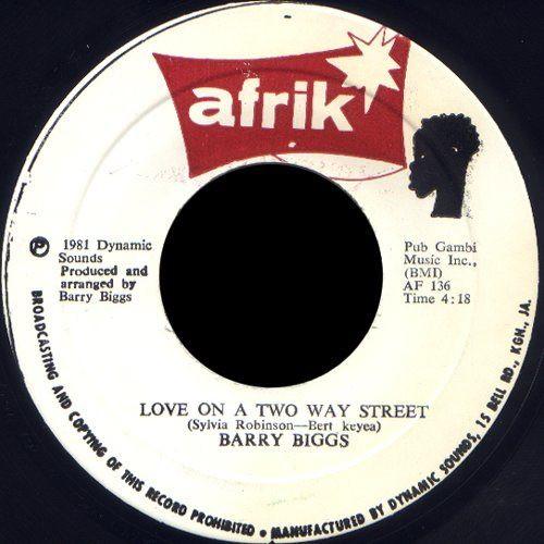 

7inch Record BARRY BIGGS - Love On A Two Way Street AF136 Afrik 1981 Jamaica Reggae, Ska & Dub Used