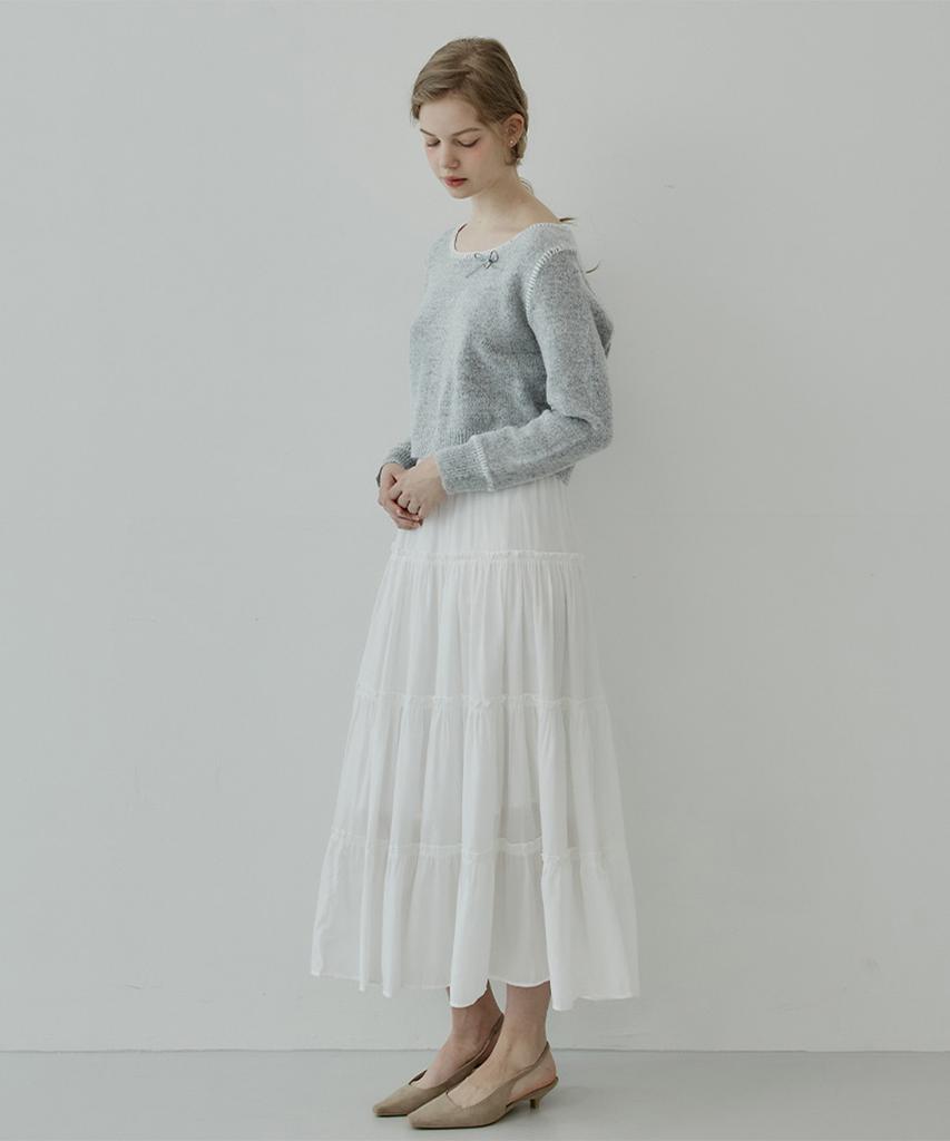 Hypernet Four-Hole Stitching Long Skirt