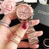 CONTENA Luxury Elegant Watch for Women Geneva Series Date Ladies Watch Alloy Stainless Steel Quartz Women's Watches Girl Reloj
