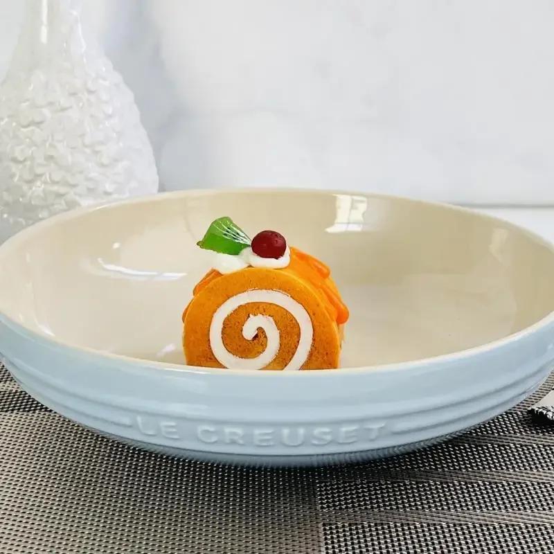 Francouzský 8palcový hluboký talíř na smaženou zeleninu s hlubokým dnem 20 cm průměr Výška 5,5 cm Jídlo Domácí nádobí