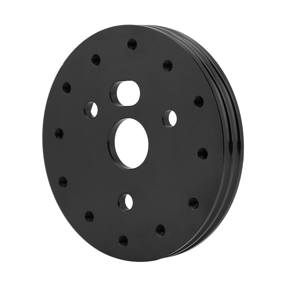 Aluminum Black 0.5 Inch 6 Hole Car Steering Wheel Hub Adapter Boss Kit