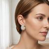 Zircon Nautilus-shaped Earrings Dainty Metal Stud Earrings Vintage Bohemian Earrings  Seaside