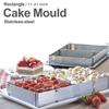 Rectangular cake mold ring, adjustable stainless steel square mousse cake cutter baking mold pastry baking tool