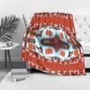 Boho Tribal Geometric Print Throw Blanket with Abstract Water Splash Design for Sofa Bed Couch Decoration