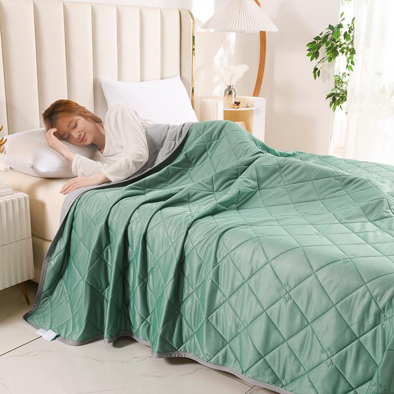 Ice Cooling Summer Quilt for Bed Solid Color Quilted Bed Blanket Single/Queen Size Bedspreads for Beds Double Summer Comforter