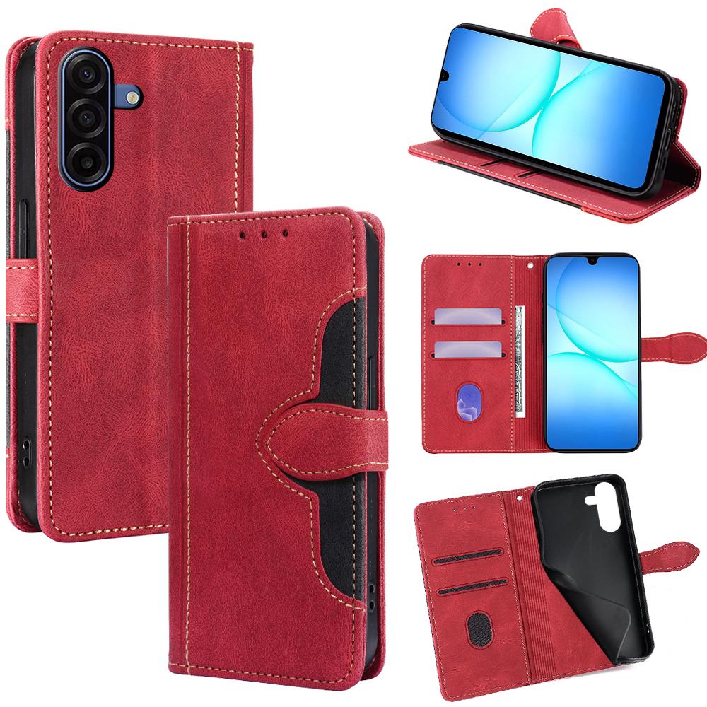 For Samsung Galaxy A17 5G Case Leather Wallet Phone Cover with Straw Hat Magnetic Clasp