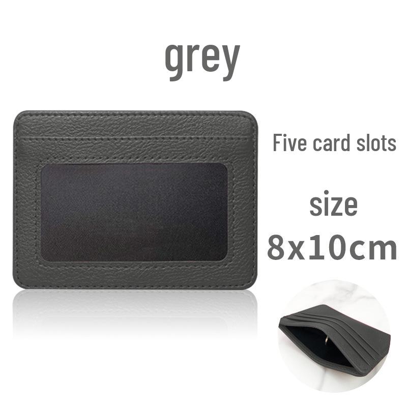 Creative Transparent Window Card Holder: Wear-Resistant, Scratch-Resistant, Large Capacity, Multifunctional PU Leather Document & Card Case.