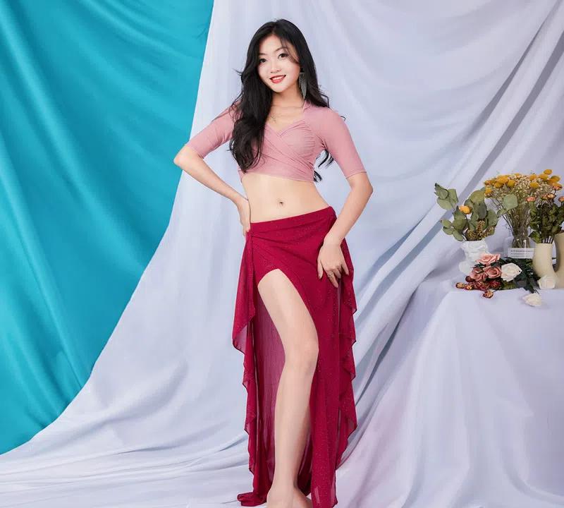 

Belly Dance Costumes Women s Sets Long Skirts, Performance Costumes Eastern Dance Ethnic Dance Sets Practice Costumes S