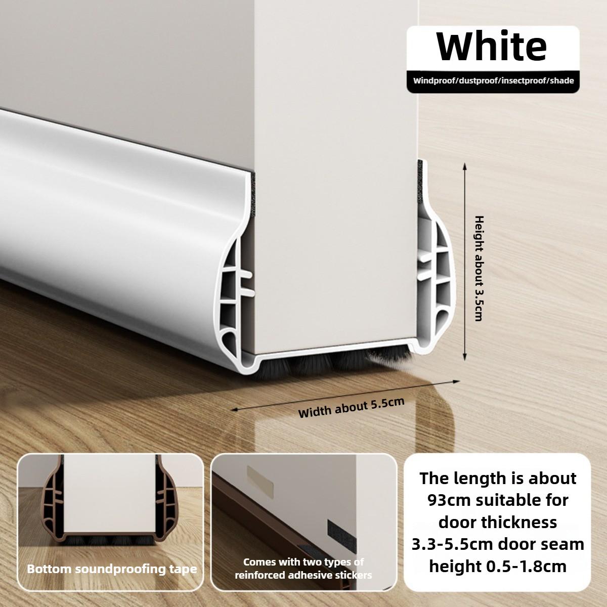 

93cm PVC Door Bottom Seal Strip Self Adhesive Windproof Soundproof Mouse Proof Under Door Gap Draft Stopper Acoustic Panel 55mm&93cm белый
