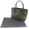 Excelente Bolsa Tote BERLUTI To joule Caligráfica Pátina Dourada Cinza scritto Usada