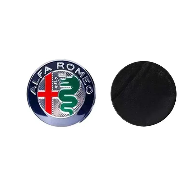 40mm Car Steering Wheel Emblem Sticker Central Console Knob Badge for Alfa Romeo Giulietta Mito Giulia Stelvio Brera 147 156 159