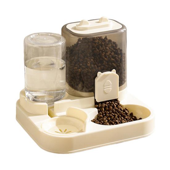 Automatic Pet Feeder Cat Feeder with Water Dispenser 2-in-1 Large Capacity Self Feeding Device for Small Medium Dog Puppy Kitten