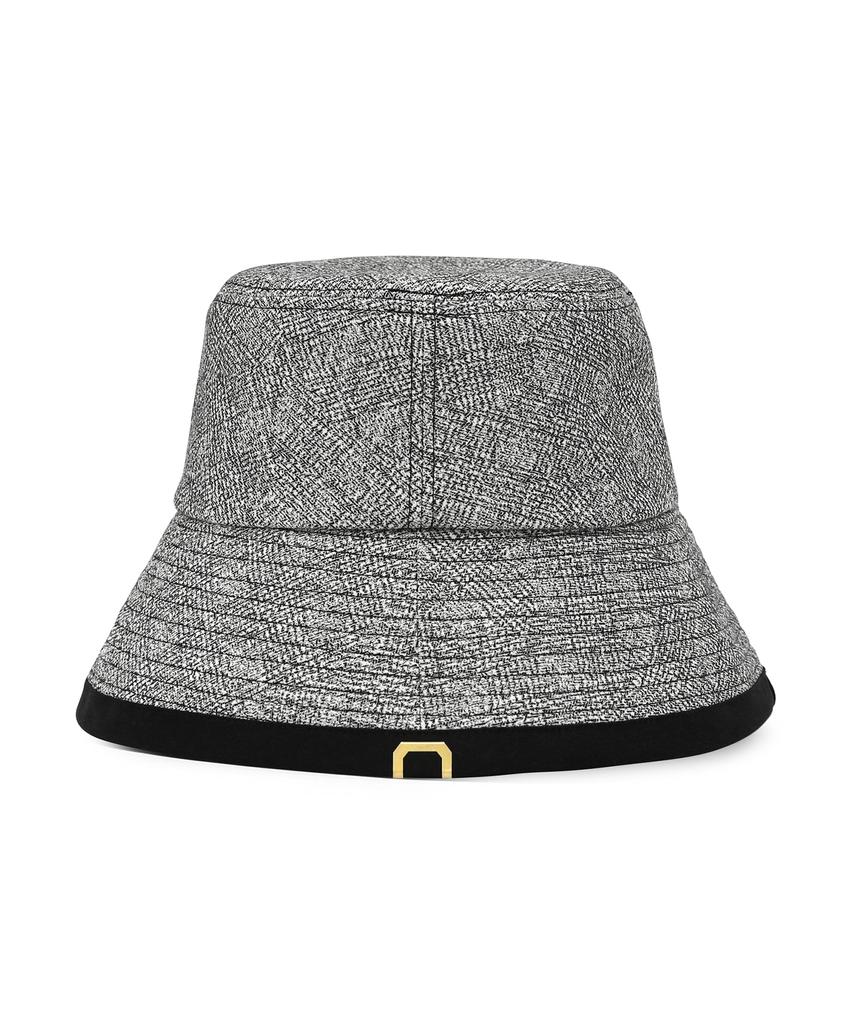 Eondeokeonteulolseutyudio Cotton Bucket Hat Drop Bucket / Cotton Hb / Line Black