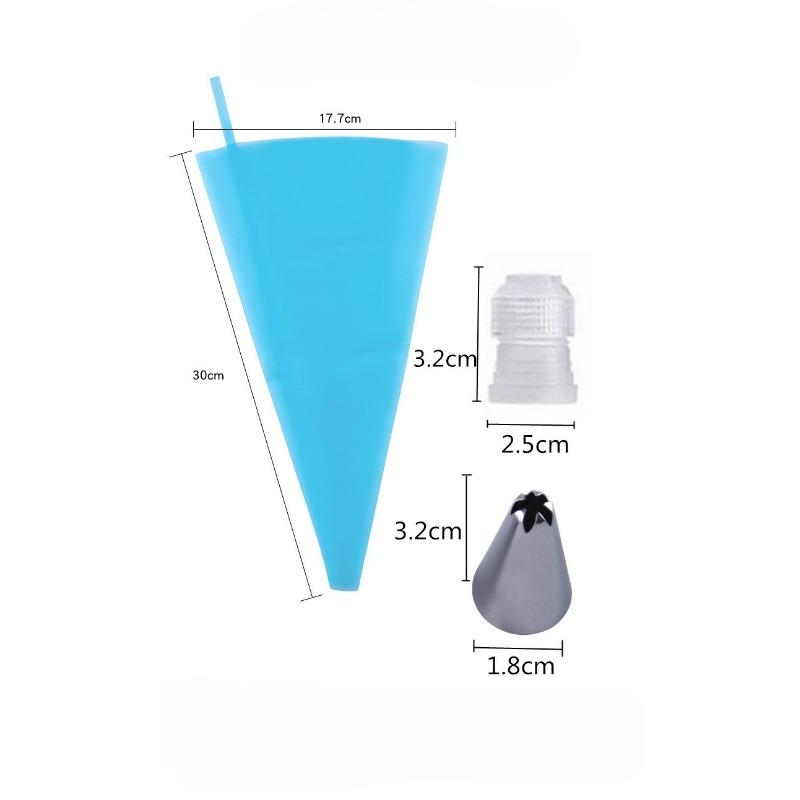 8Pcs Food Grade Stainless Steel Piping Nozzle Set, Multi Flower Cream Piping Bag Converter, Household Baking Artifact