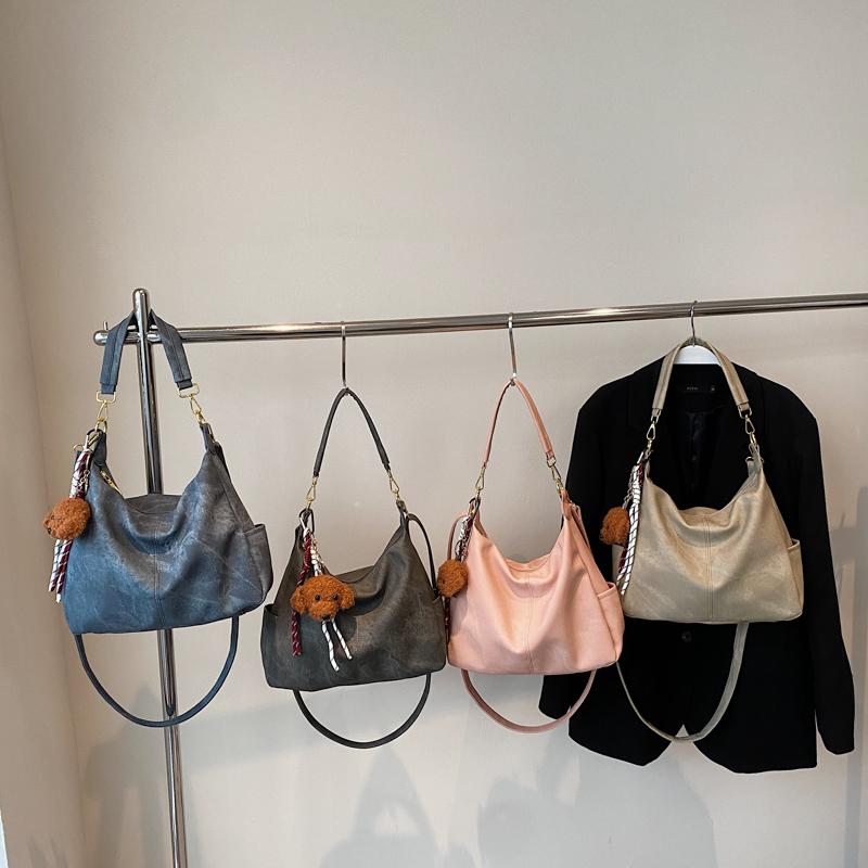 Large Capacity Tote Bag Women's Vintage Shoulder Crossbody Bag Underarm Bag