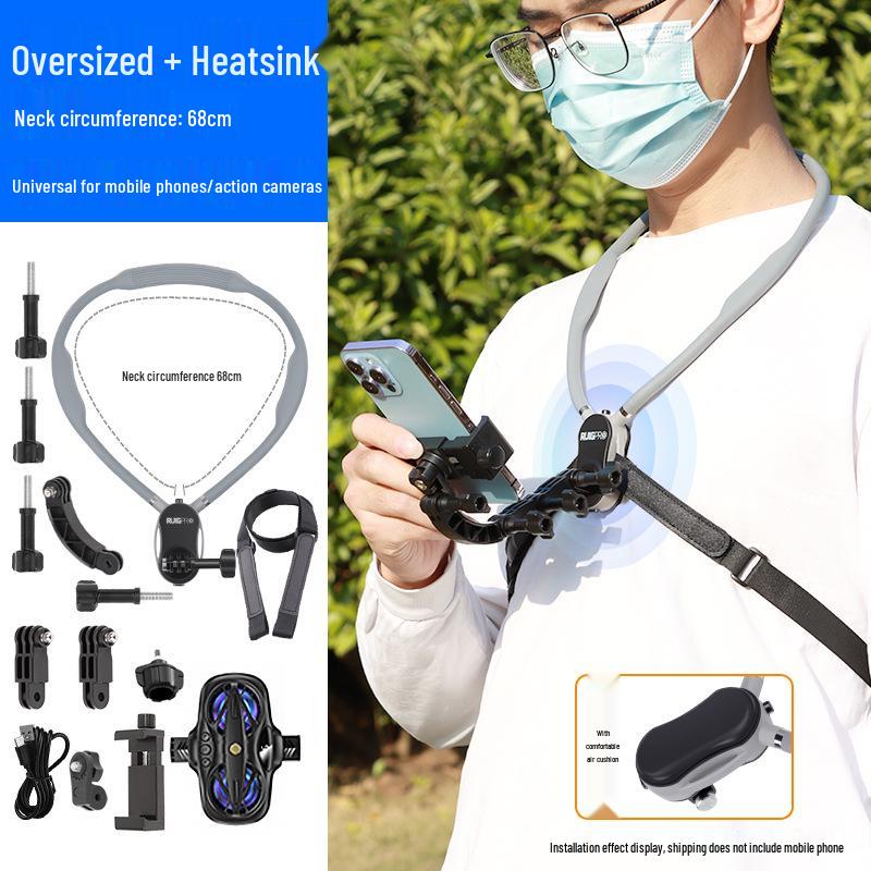 Neck-Mounted Sports Camera Bracket for Cycling and Fishing, Compatible with 360x3 Models